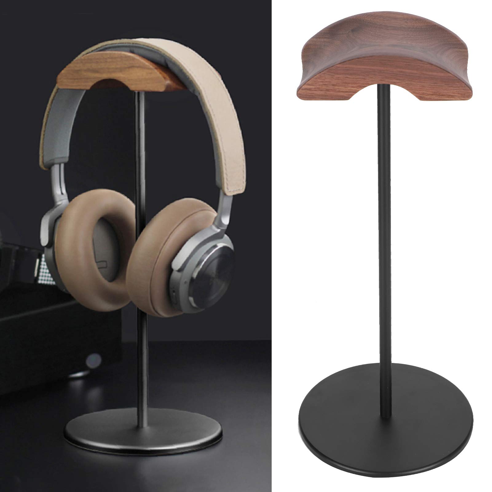 Wooden Headphone Stand Hanger Desk Headset Mount Rack Headphone Stand Headset Holder Gaming Headset Holder Gaming Headphones Display Office Supplies
