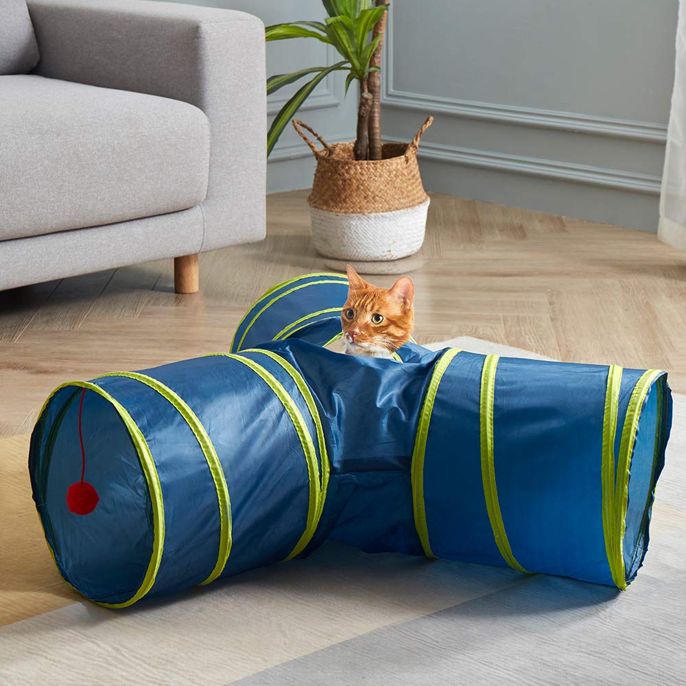Buy SunStyle Home Cat Tunnels for Indoor Cats 3 Way Play Toy Kitty