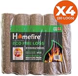 Homefire Eco Firelogs for Wood Burners Stoves Fires - 20 Logs Pack of 4 view 2