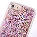 iPhone 7 / iPhone 8 Case with Floating Liquid - SUPVIN Liquid Phone Case for Girls, Fashion Flowing Liquid Floating Luxury Bling Glitter Sparkle Diamond Hard Clear Case for Apple iPhone 7 / iPhone 8