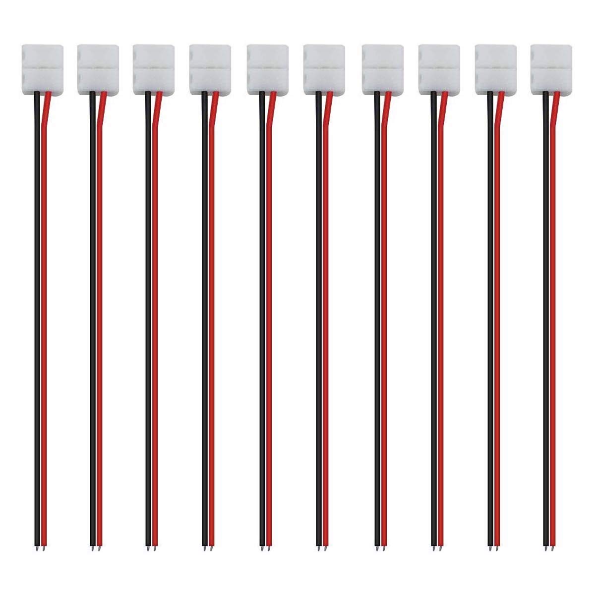 Buy iCreating 8mm 2 Pin LED Strip Connector with Pigtail (10pcs), 3528