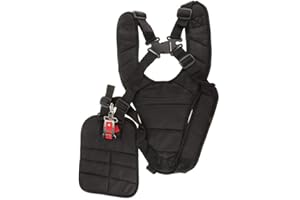 Dunhil Black Comfort Padded Belt Double Shoulder Strap, Trimmer Shoulder Strap for Trimmers Brushcutters Strimmer Harness, Garden Brush Cutter Lawn Mower Nylon Belt fit for Brush Cutter Trimmer Kit