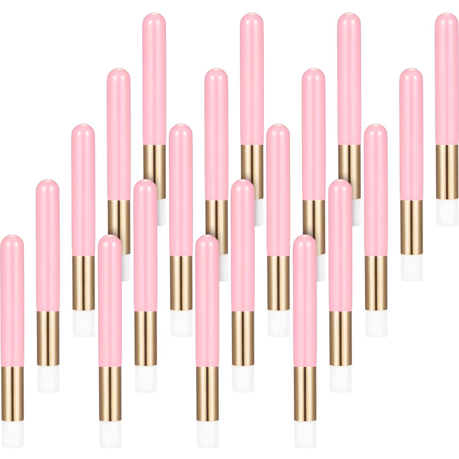 20 Pieces Lash Shampoo Brushes, Peel Off Blackhead Brush Remover Tool, Nose Pore Deep Cleaning Brush, Facial Cleansing Brushes, Eyelash Extensions Blackhead Brush Washing Brush Lash Cleanser (Pink): Beauty