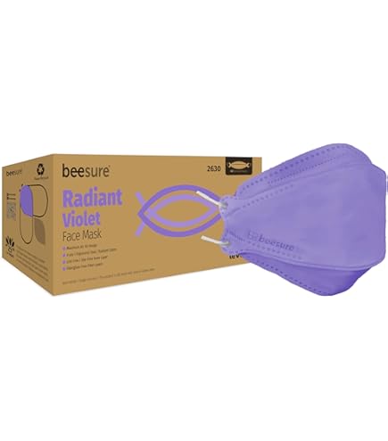 Cranberry USA R2970SA Repel - Máscara Facial De 4 Capas Con Cintas Elásticas Para Las Orejas, Antivaho, Zafiro (paquete De 50 - Foto 13