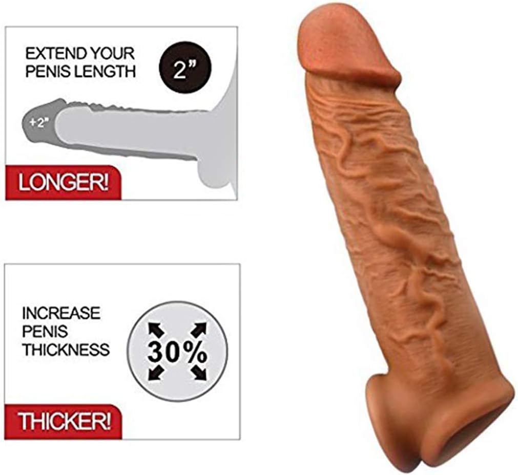 Silicone Extender Enlarger Extension Sheath Elastic Long Lasting Time Size Sleeve Stamina Enhance