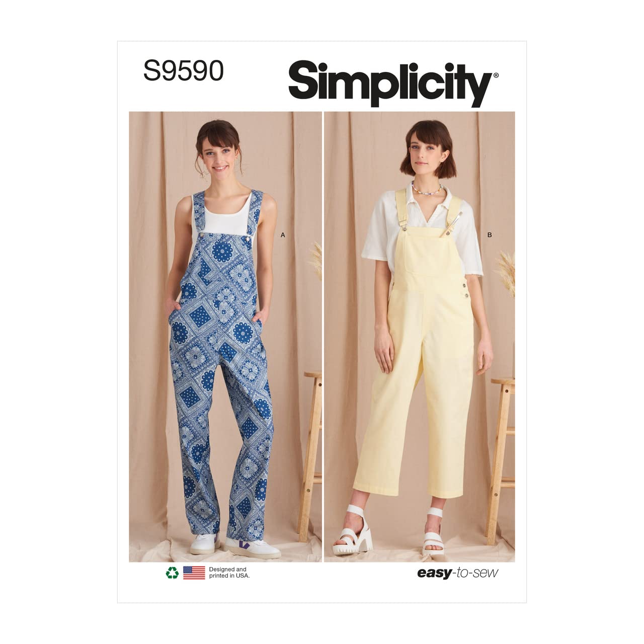 Simplicity Sewing Pattern S9590 Misses’ Overalls