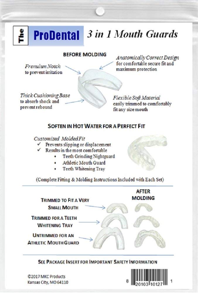 Professional Mouth Guard for Grinding Teeth - 6 Customizable Dental Guards - 2 Sizes, USA Made, BPA Free | Eliminate Bruxism, Teeth Clenching | Also for Sports & Teeth Whitening : Beauty