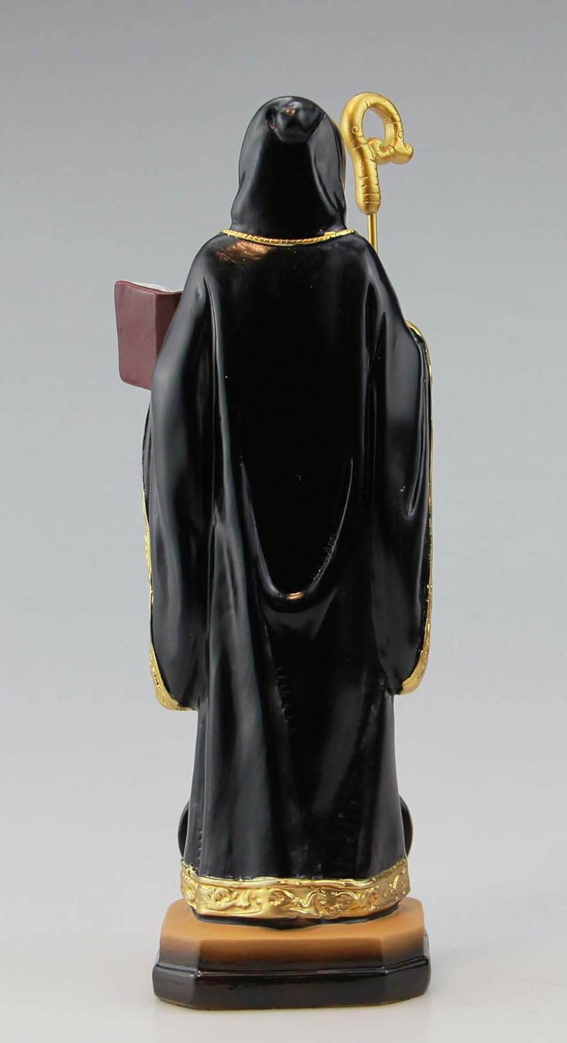Woodington's Saint Benedict Benedictine Protection Colored Resin 8 Inch Statue: Home & Kitchen