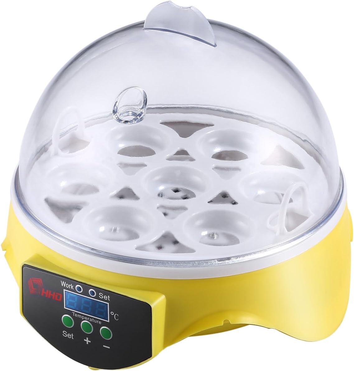 Egg Incubator, Mini Home Incubator with Digital Temperature Control and Transparent Cover