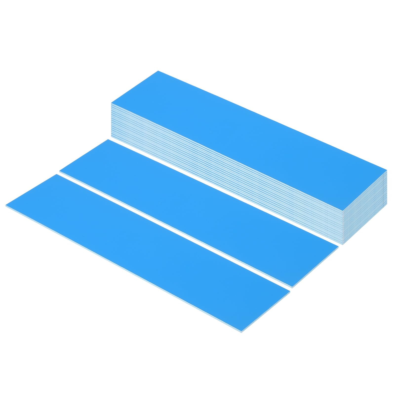 PATIKIL 8"x2" Blank Name Plates, 20 Pack Custom Engraved Name Plate Rectangle Laser Engraving Blanks for Personalized Nameplates Office Door DIY Painting Supplies, Sky Blue, White