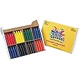 S&S Worldwide Color Splash! Chubby Crayons. Easy To Grip Chunky Crayons For Kids & Seniors, Divided Box For Sorting, 12 ea of 8 Bright Colors, 2-3/8"L x 7/16" diam. No wrappers, Non-Toxic, Pack of 96.