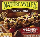 Nature Valley Trail Mix Chewy Granola Bars Dark Chocolate Cherry , 7.4 OZ (Pack of 12)