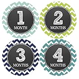 Months in Motion 072 Monthly Baby Stickers Baby Boy Month 1-12 Milestone Age