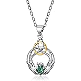 HELORET Celtic Necklace Love Knot Pendant Good Luck Love Knot Jewelry for Women Mom Gifts