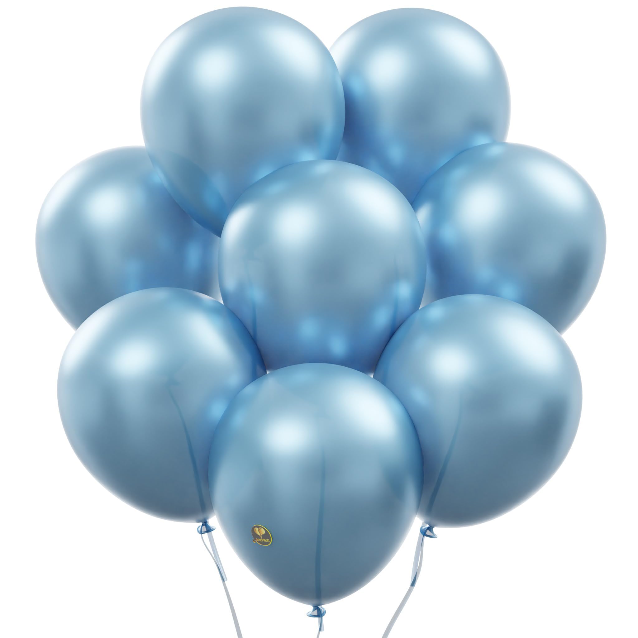 Photo 1 of AFTERLOON® Biodegradable Balloons 24 pcs Pearlized Caribbean Blue 10 Inch, Pearlescent Thickened Extra Strong Natural Latex Helium Float, Colorful Bulk Color ballon Globos Para Decoration De Fiestas