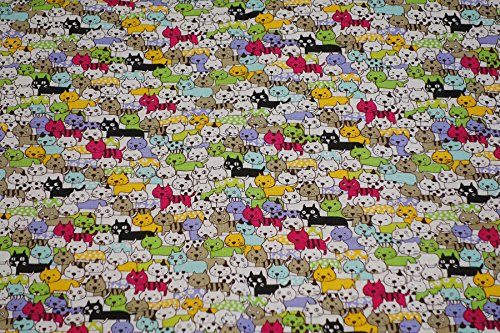 Cat Print Hanten (Cotton Jacket Made in Japan Kimono-Style) Japanese Clothes Size Ladies (Medium, 1) - Thumbnail 2