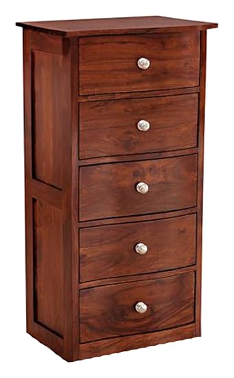 Jiya Creation Colonial Style Chest of Drawers (Ethnic Light Brown)