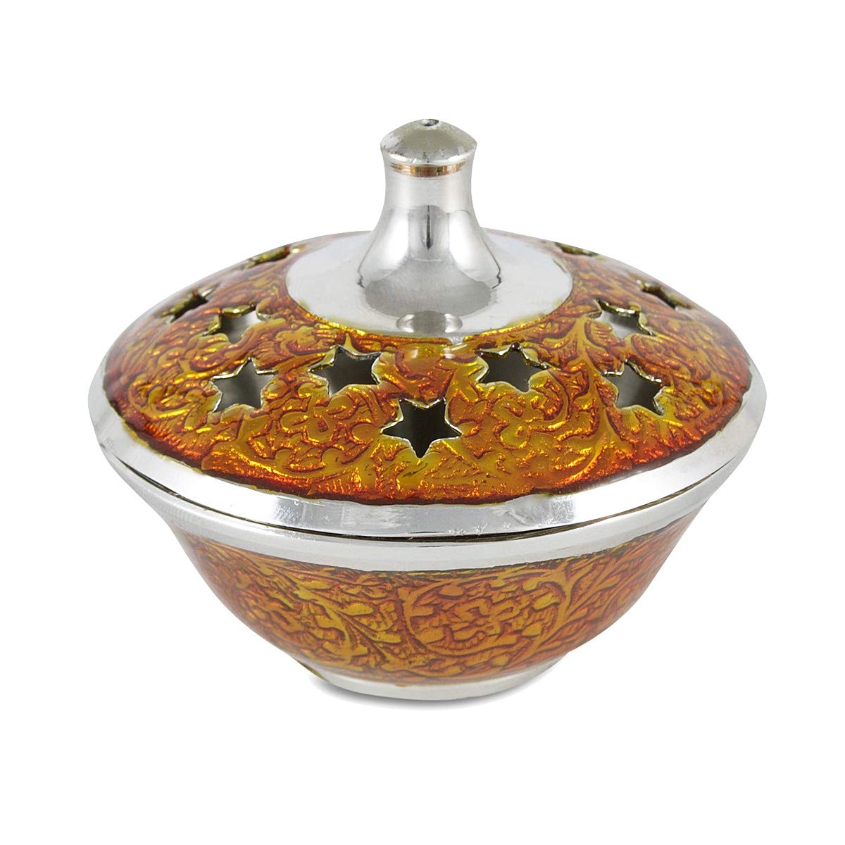 NKLaus Incense burner brass painted lattice insert pattern incense burner incense 2210