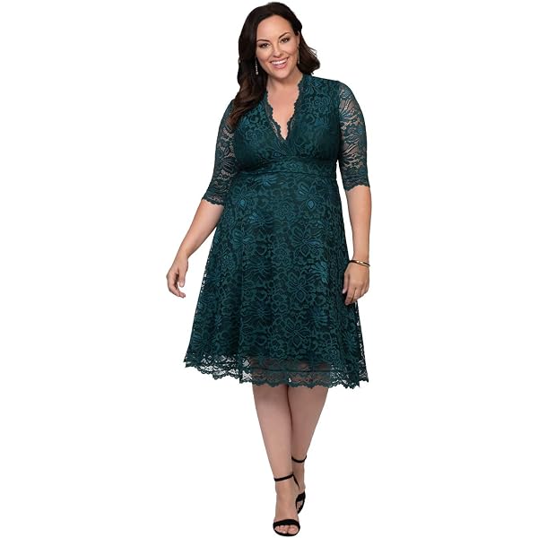 S.L. Fashions Women's Tea Length A-Line Dress - Mother Of The Bride, Formal Evening Gown