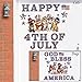 Collections Etc Patriotic 4th of July Animal Garage Magnets, Removable and Repositionable Outdoor Decor, Dog, Dog