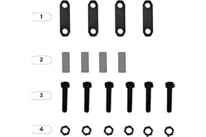 oldriver Tandem Axle Trailer Kit Trailer Shackle Kit Single Trailer Axle Shackle Kit Compatible with Double Eye Leaf Spring (3,500 lbs-7,200 lbs Axles)