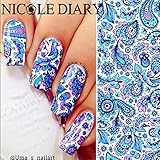 NICOLE DIARY Nail Art Water Decals Stickers Elegant Nail Art Decoration NDS-23