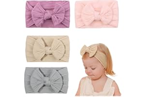 Baby Flower Headbands Baby Girls Nylon Soft Stretchy Hairbands Hair Accessories for Newborn Infant Toddlers Kids Baby Essenti