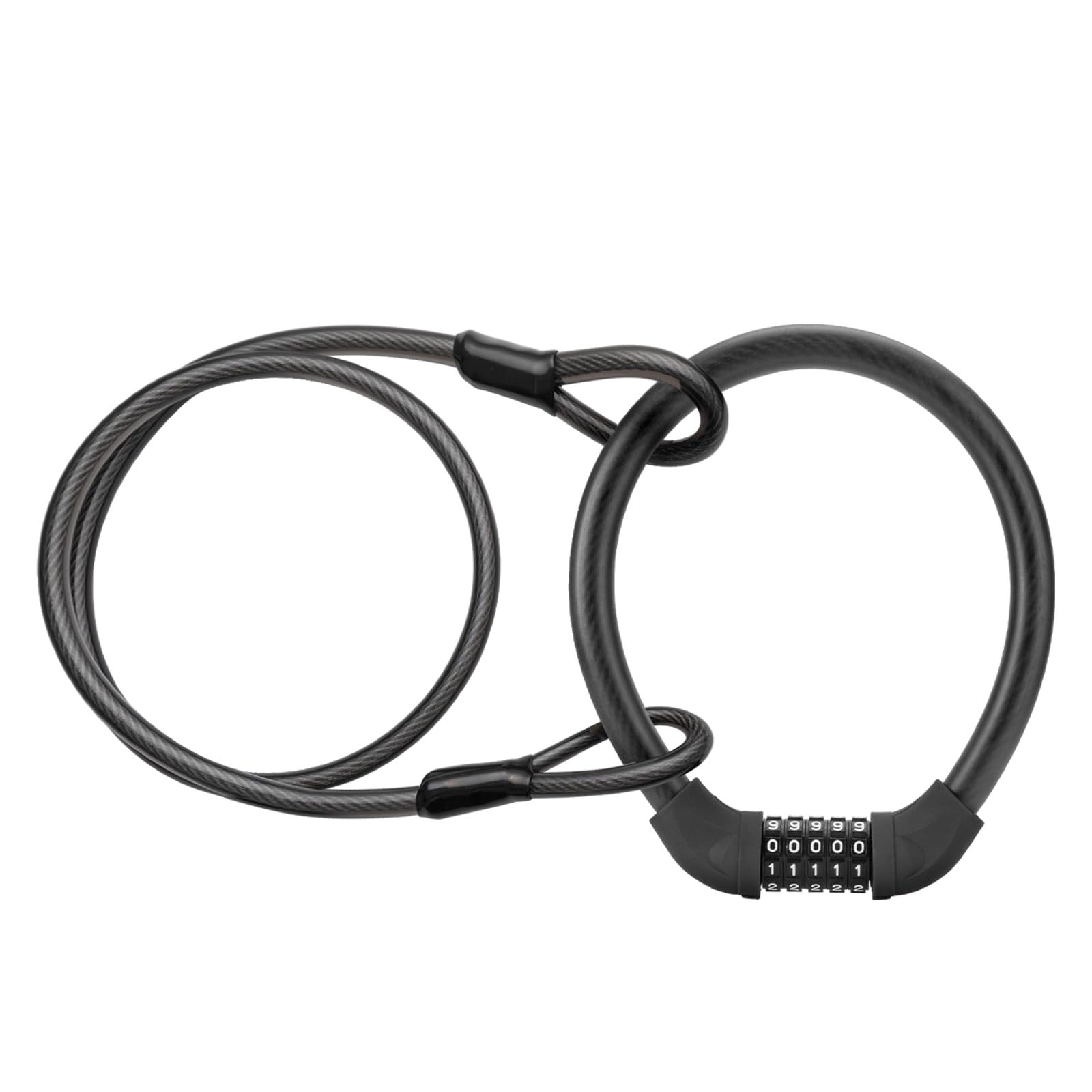 ROCKBROS Cable Lock for Bike Anti-Theft, Combination Lock 570 mm / 870 mm, 5 Digit Password, for Bicycle, Motorcycle, Scooter, Electric Scooter