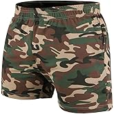 Muscle Alive Men Running Shorts with Pockets Athletic Clothing French Terry Cotton with 3 or 5 Inch