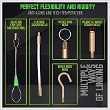 通用 11ft Fibreglass Electrical Fish Tape Kit 16 Pieces with 10 Rods Brass view 3