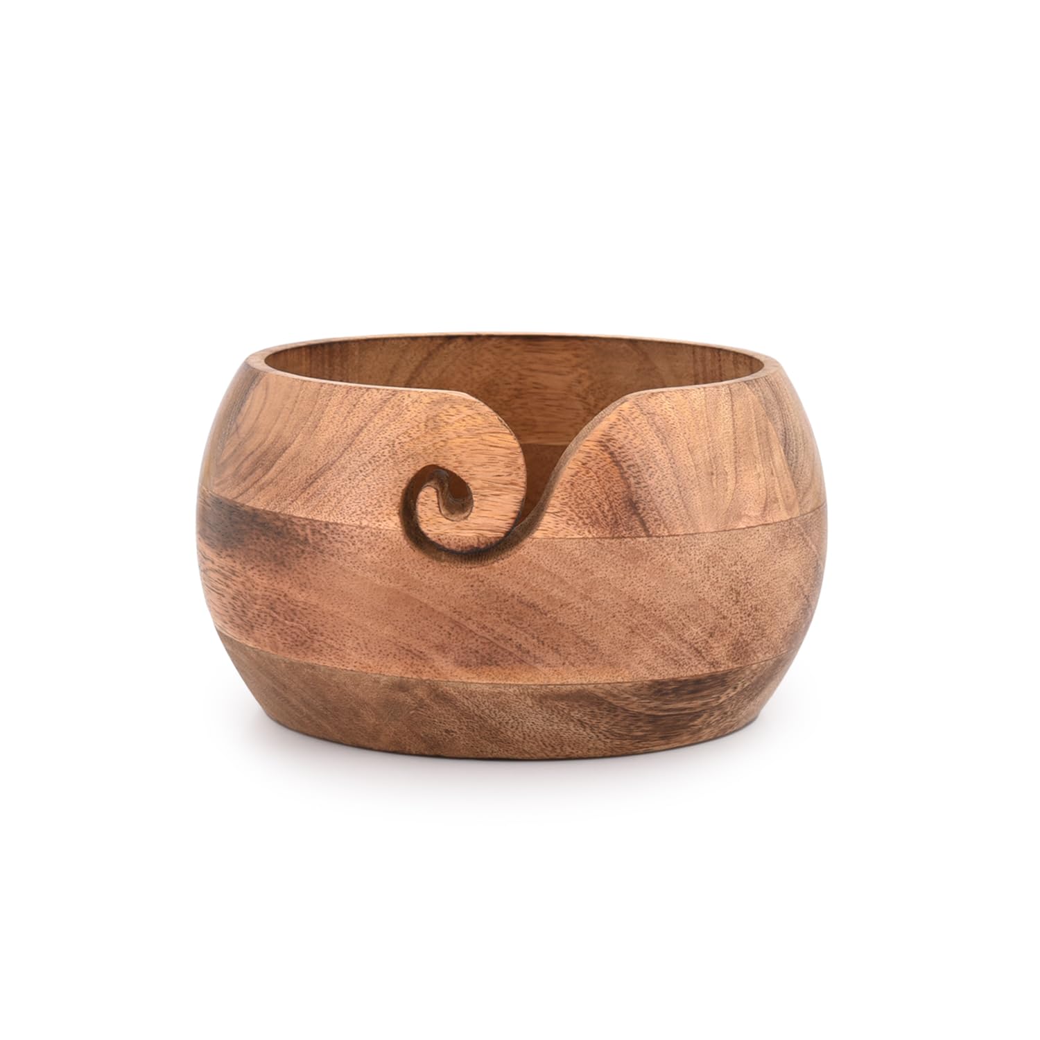 NIRMAN Wooden Yarn Bowl Portable Knitting Yarn Bowl Christmas Gifts for Women Knitting Crochet Knit Picker Yarn Bowl (7