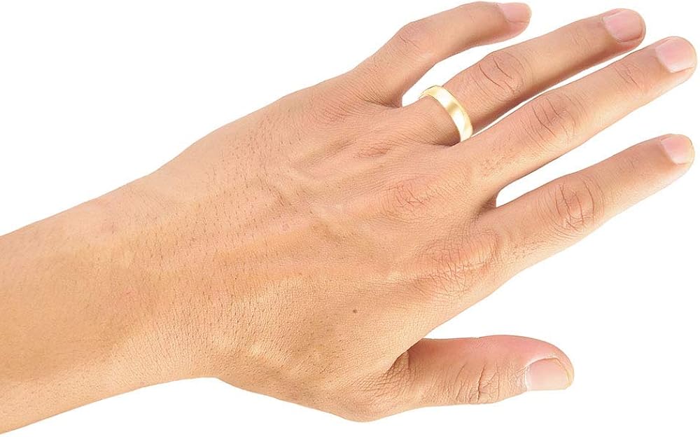 Men’s or Women's 10K Yellow or White Gold 5MM Classic Plain Simple Wedding Band by Brilliant Expressions | 