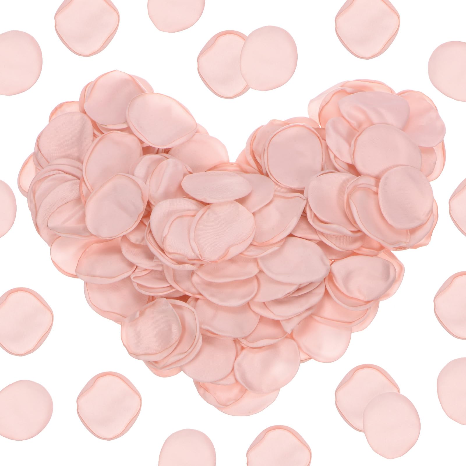 M METERXITY 600-Pack Silk Artificial Flower Rose Petals, 1.38x1.38 Inch Silk Rose Petals Wedding Faux Flowers for Wedding/Party/Aisle Runner/Bridal Shower/Table Decor [Pink]