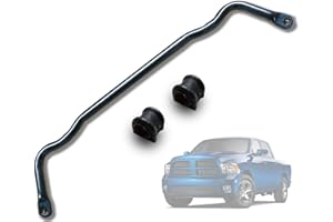 TOPJUM Upgraded Front Stabilizer Bar Suspension Bar Front Sway Bar 55398938AC with Bushing Set Compatible with Ram 1500 2009-2010, 2011-2018, 2019-2022 Ram 1500 Classic 4WD
