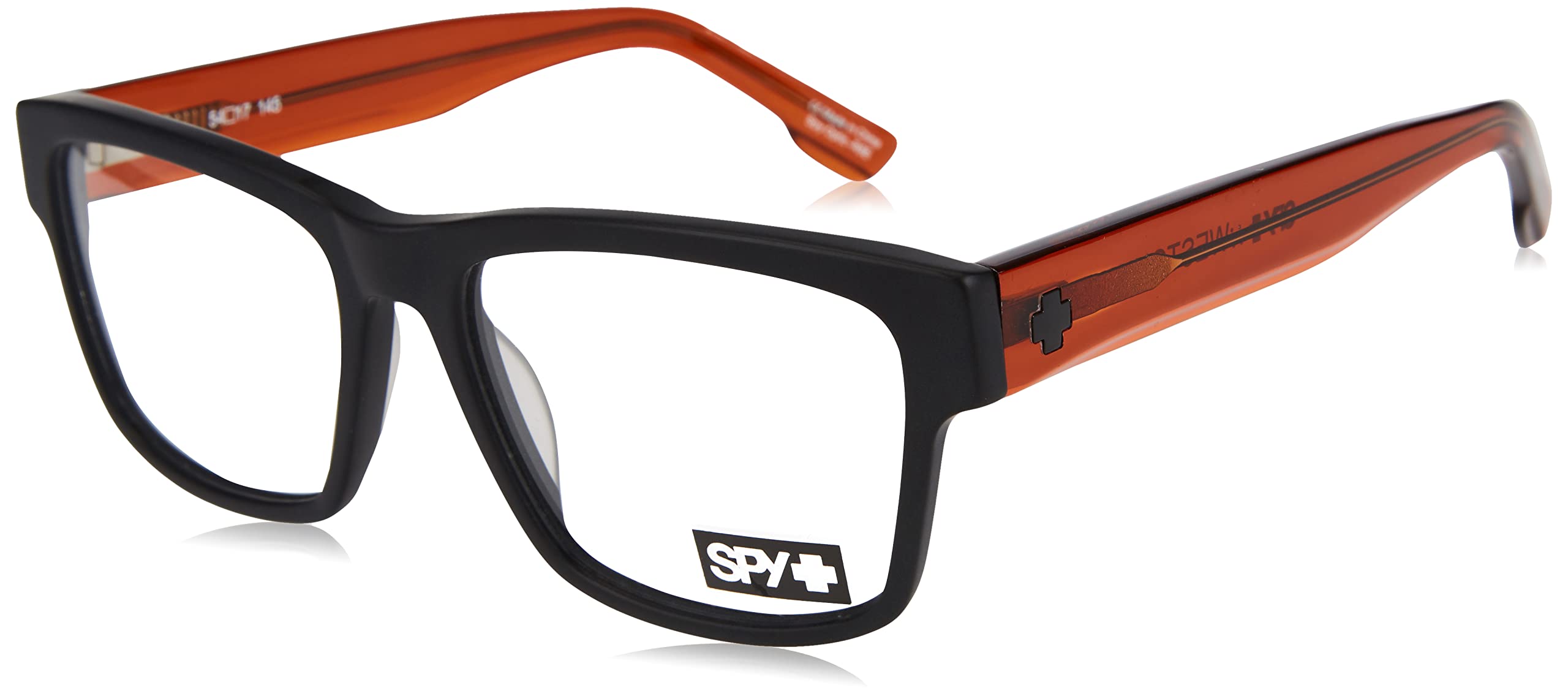 Spy Weston 54 Glasses, Matte Black Trans Sepia, Unisex Adult