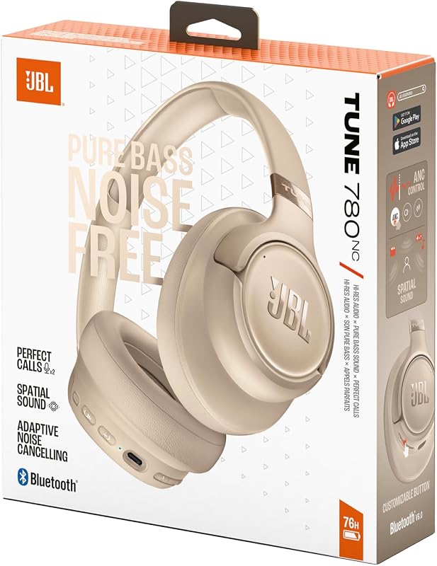 Tune 780NC Cuffie Over-Ear Wireless con Bluetooth, Beige