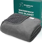 The Happy Dog Company 100% Waterproof Grey Fleece Dog Blanket 100x120cm