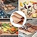 BINGO Copper Grill Mats Non Stick for Gas Grill Charcoal Grill Cooking, Heavy Duty Reusable Dishwasher Safe Easy to Clean PFOA Free For Outdoor Grilling BBQ tool Fireproof Baking,15.75inch, 6 Pack