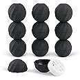 longway 0.24Oz (7ml) Empty Lip Balm Sphere Containers | Screw Cap Lipstick Tubes/Chapstick Tubes/Chapstick Holder for Lip Gloss & BPA FREE (Pack of 10, Black)