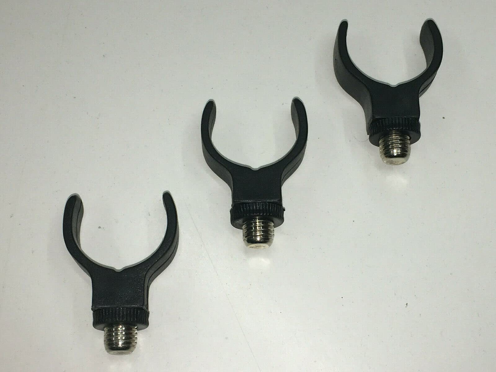 TMC 3 x Black Hard Plastic horseshoe Rod butt rests. Coarse/carp/Pike.