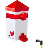 RentACoop 32oz Chicken Drinker with 2 Versatile Nipples | 1 liter drinker for Baby Chicks, Quail, Small Birds, and Ducklings - Easy-to-Use - Ideal for Coops and Cages