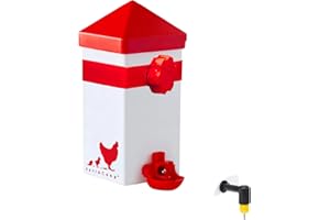 RentACoop 32oz (1 Liter) Drinker Plus 2 Versatile Nipples - Suitable for Chicks, Quail, Pigeons, Doves, and Other Smaller Bir