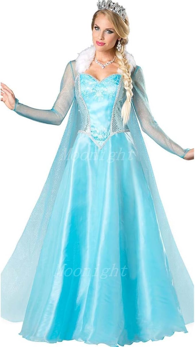 Amazon Co Jp カーデマント付き アナと雪の女王 風 コスプレ 衣装 ハロウィン ドレス アナ雪 アナ ディズニー プリンセス風 Frozen 白雪姫 Elsa エルサ Frozen アナの姉 エルサ Xl 服 ファッション小物