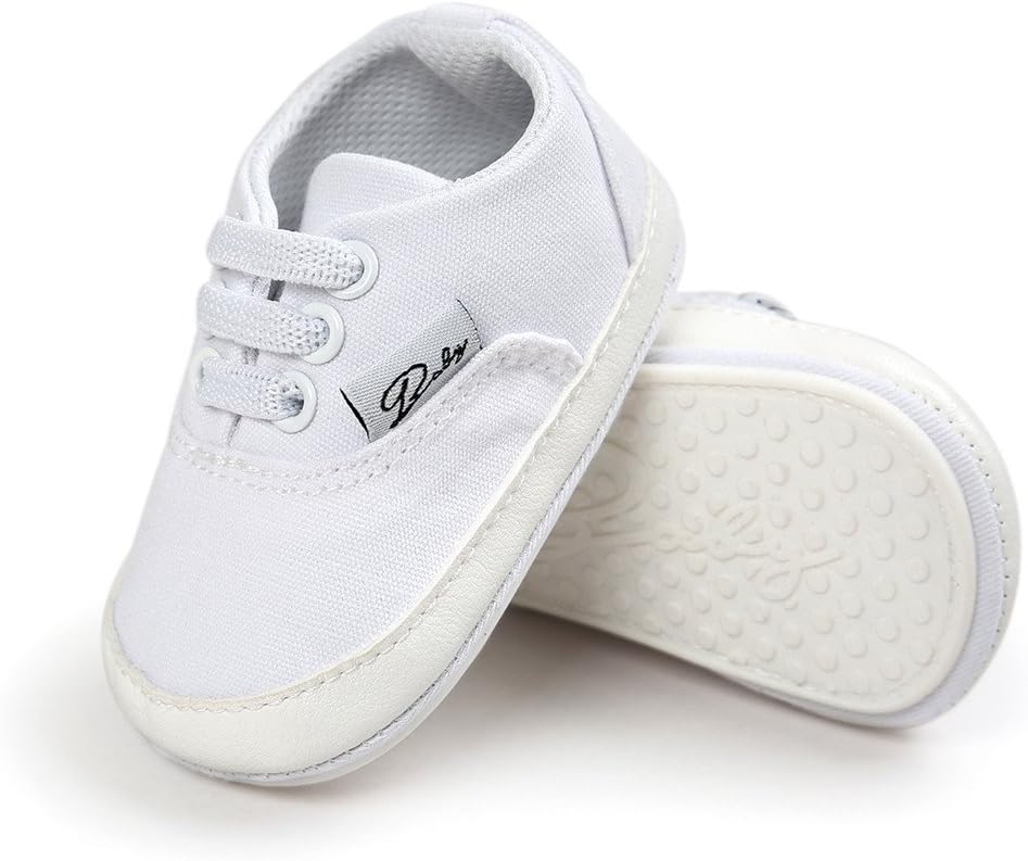 Baby Boys Girls Canvas Toddler Sneaker Anti-Slip First Walkers Fashion Sneaker Shoes 0-18 Months