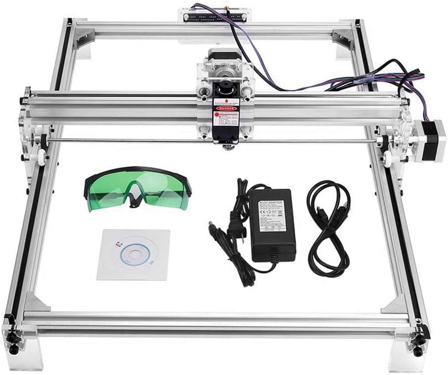 Carving Machine Laser Engraver DIY Carver Kit, 12V USB Engraving Area 30X40cm, Adjustable Desktop Laser Power Printer Carving & Cutting with Protective Glasses