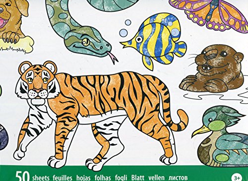 Melissa & Doug Jumbo Coloring Pad (30 x 36 cm) - Animals, 50 Pictures