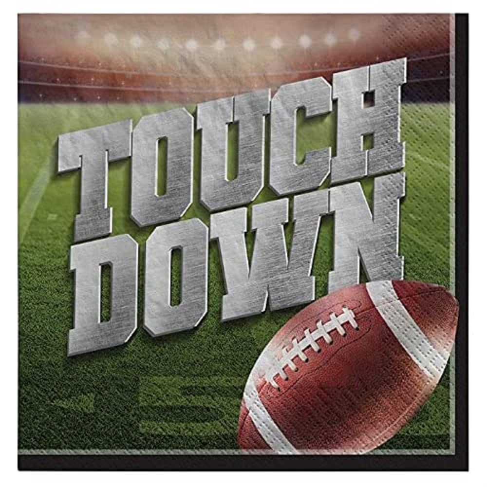 amscan 712526 Football Lunch Disposable Paper Napkins-36 pcs