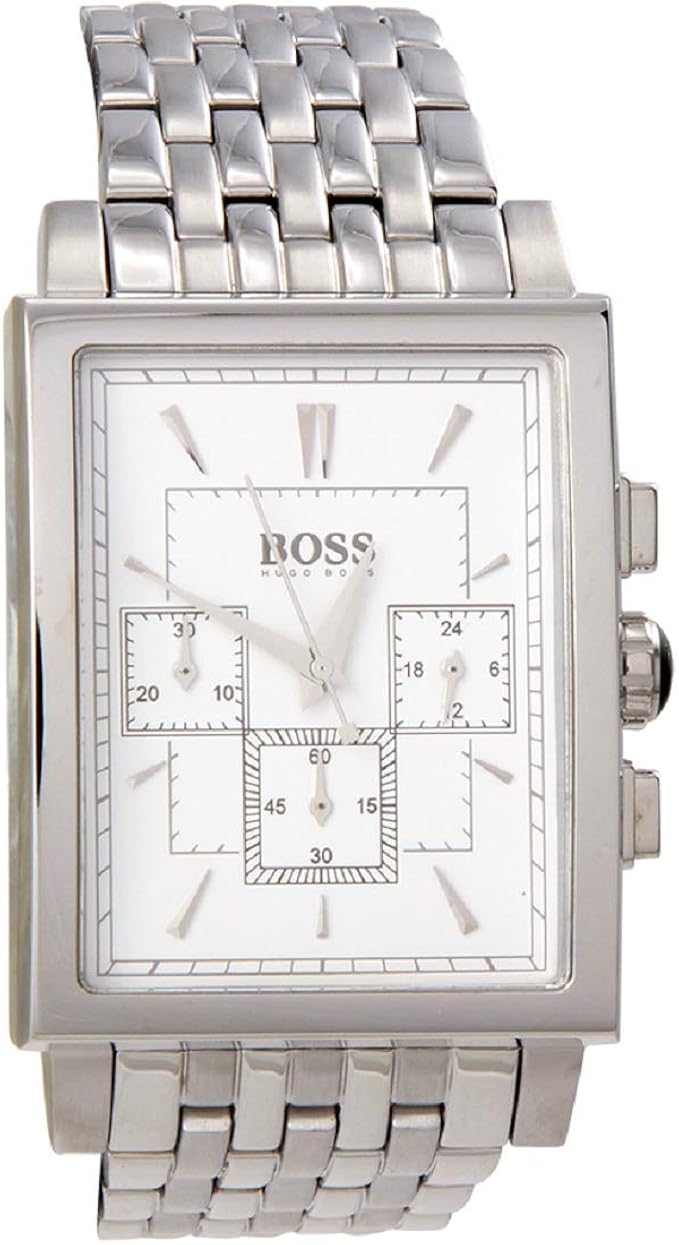 使い勝手の良い Hugo Boss 1513182ホワイトクロノグラフダイヤルステンレススチールブレスレットメンズ腕時計by 腕時計メンズ Sutevalle Org