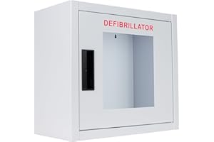 Cubix Safety Standard, Nonalarmed AED Cabinet, Large. Fits All Defibrillators on The Market. Measures 14.75" H x 16" L x 8.38" D. Essential Storage for Indoor AEDs.
