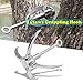 Lixada Grappling Hook Folding Foldable Survival Claw Stainless Steel Hook Outdoor Camping Exploring Mountaineering Climbing Sawtooth Anchor